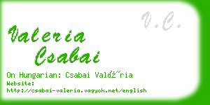 valeria csabai business card